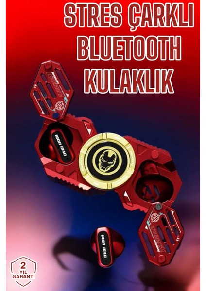 Bluetooth Kulaklık Çarklı Döndürülebilir Uzun Şarj Süreli Oyuncu Kulaklığı