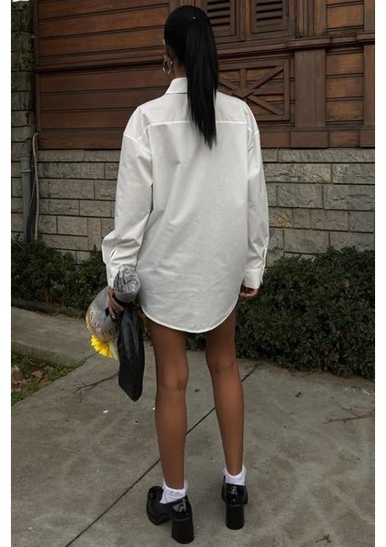 Metal Kuşgözü Detaylı Poplin Gömlek 3453 modelleri