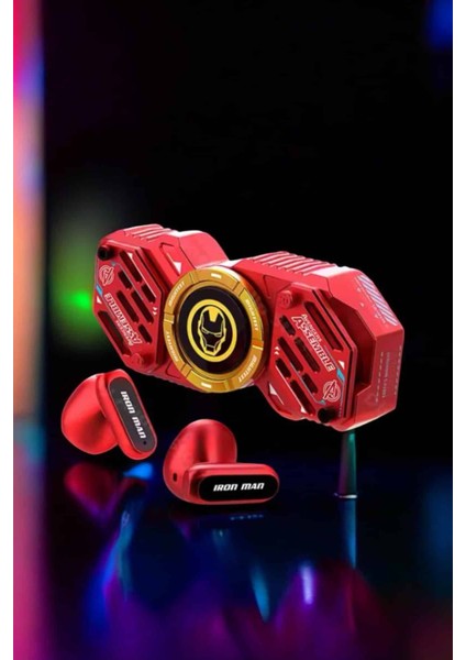 Çarklı Bluetooth Kulaklık Kablosuz Kırmızı Yüksek Ses Kaliteli