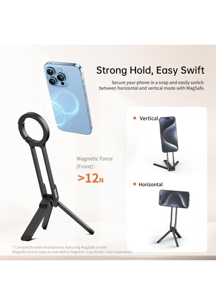 Manyetik Telefon Tripod Standı Alüminyum Magsafe Telefon Tutucu Cep Telefonu Standı