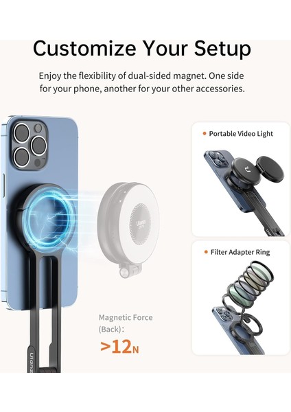 Manyetik Telefon Tripod Standı Alüminyum Magsafe Telefon Tutucu Cep Telefonu Standı