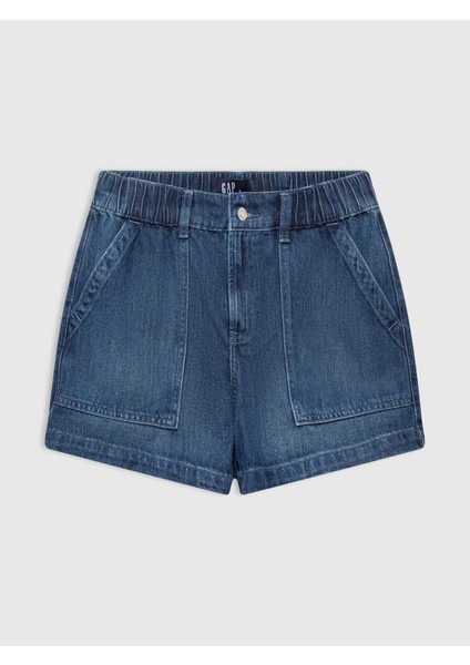 Kadın Lacivert Denim Şort