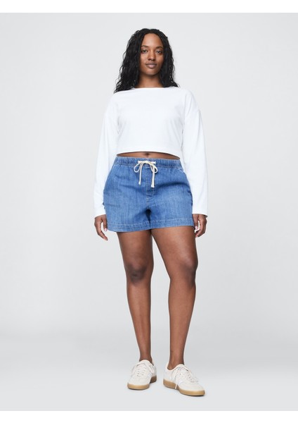 Kadın Mavi Denim Şort indirimleri