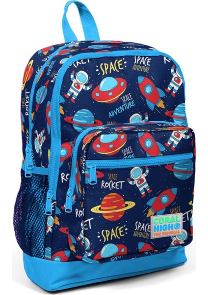 Astronot Ve Uzay Baskılı Ilkokul Ve Günlük Sırt Çantası - Erkek Çocuk