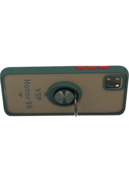 Huawei Y5p Kılıf Montreal Yüzüklü Silikon Kapak - Yeşil Mrayd