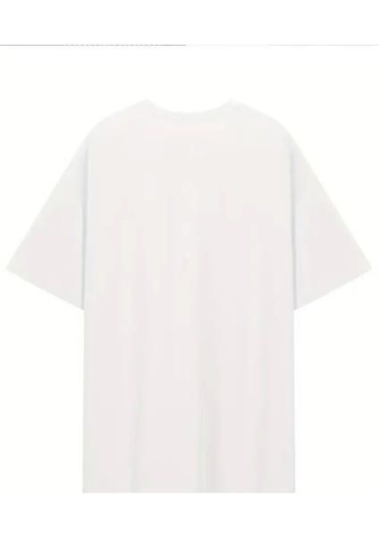 [günlük T-Shirt] Hafif Kadın Günlük T-Shirt | Bol Kesim, Kısa Kollu, Yuvarlak Yaka, Eğlenceli Karikatür Ayı ve "umrumda Değil" Baskı - Günlük Stil, Ilkbahar/yaz- Beyaz fırsatları