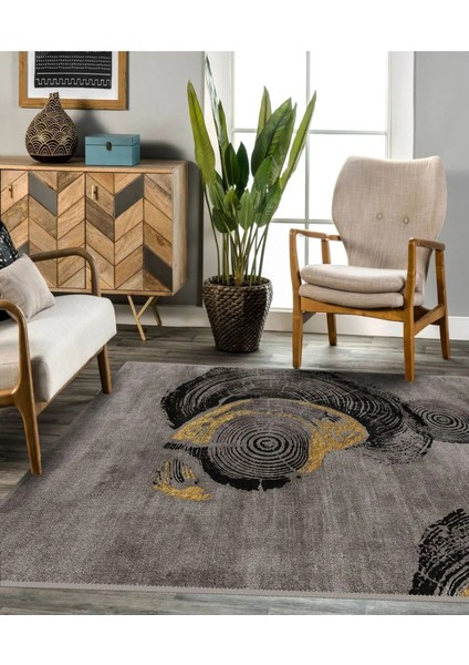 Plemira Modern Desen Kaymaz Taban Salon - Oturma Odası Halısı