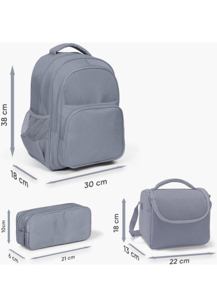 Kids Lavanta Pembe Cupcake Desenli 3'Lü Okul Çanta Seti Goset0123495 modelleri