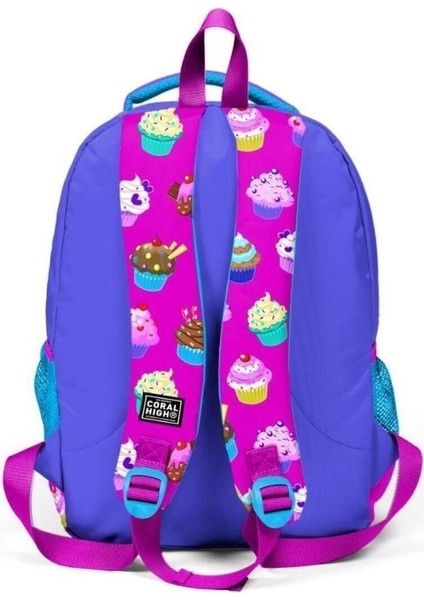 Kids Lavanta Pembe Cupcake Desenli 3'Lü Okul Çanta Seti Goset0123495 indirimleri