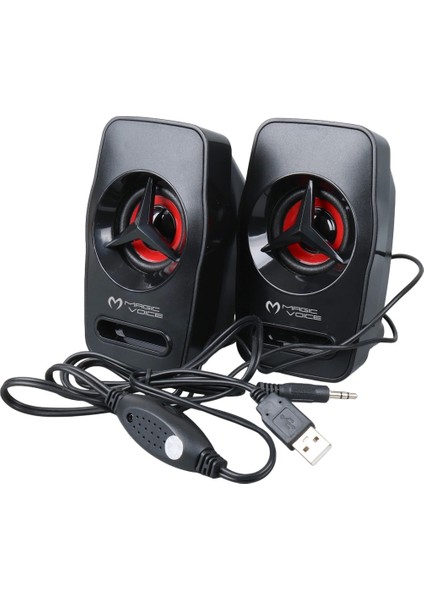 Magıcvoıce T-19 1+1 USB Pc Mini Hoparlör (2x3 Watt) (5047)