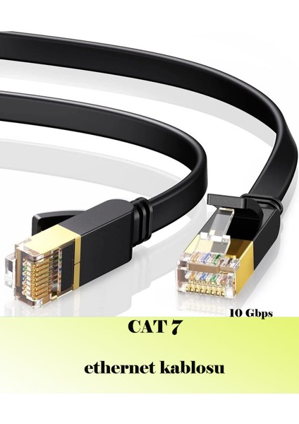Cat7 Ethernet Kablosu 10GBPS Premium Internet Lan Kablo 1-2-3-5-10-15-20-30-40- 50 Metre fiyatları