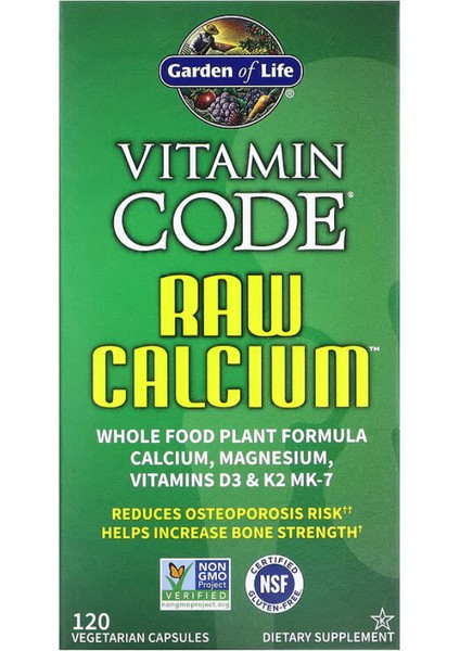 Vitamin Code, Raw Calcium, 120 Vegetarian Capsules