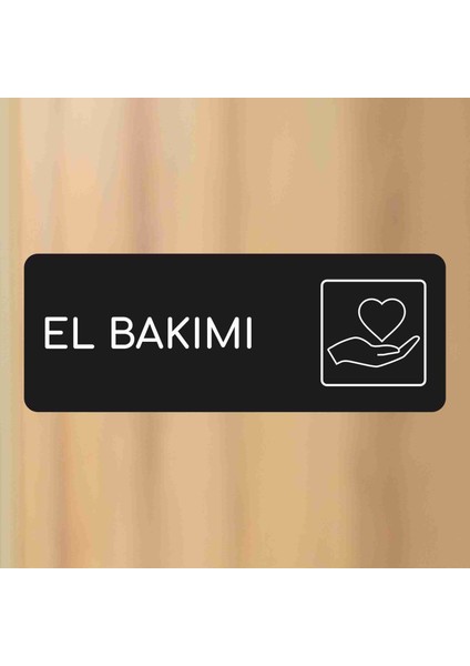 El Bakım - Ofis Departman Kapı Isimliği, Yönlendirme Levhası 24X9 cm Siyah Renk modelleri