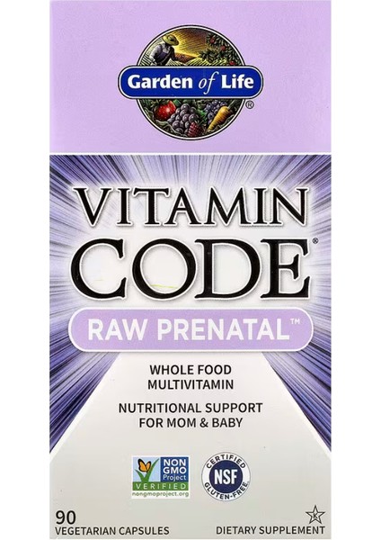Vitamin Code Raw Prenatal 90 Vegetarian Capsules