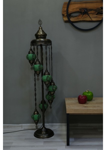 7 Küreli Lambader, Mozaik Türk Lambası, Geleneksel Osmanlı Ev Dekorasyonu, 150 x 46 cm fiyatları