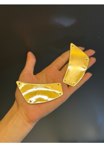 Altın Sarı Çelik Dikiş Giyim Yaka Aksesuarı 9x5 cm fiyatları
