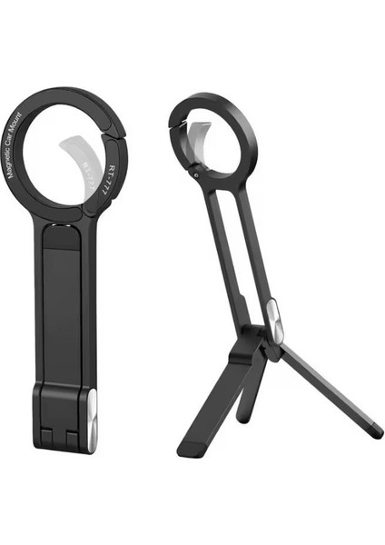 Alaşım Telefon Tripodu Karabina Monte iPhone Taşınabilir Çift Taraflı Manyetik Tripod Masa Montaj Telefon Kolu Tutucu