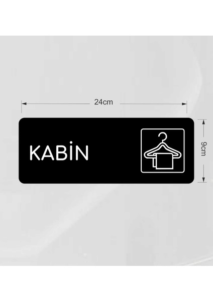 Kabin - Ofis Departman Kapı Isimliği, Yönlendirme Levhası 24X9 cm Siyah Renk fiyatları