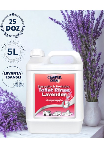 Karavan Tekne Tuvalet Kimyasalı Koku Giderici Sifon Suyu Kimyasalı Lavanta 5000 ml