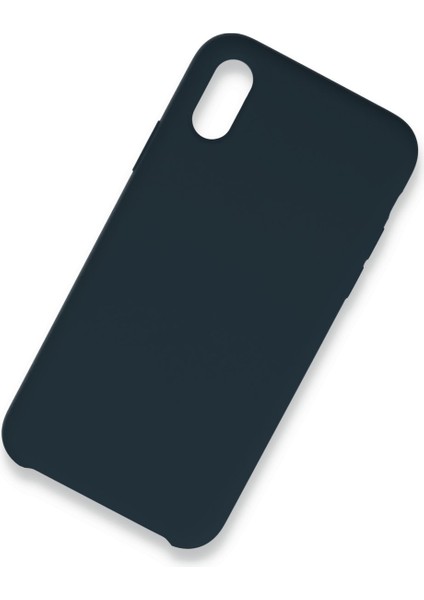 Apple iPhone X Kılıf Lansman Legant Silikon - Gece Mavisi Glstd