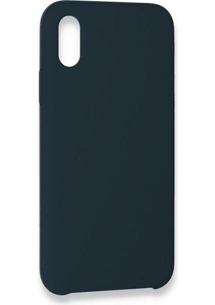 Apple iPhone X Kılıf Lansman Legant Silikon - Gece Mavisi Glstd