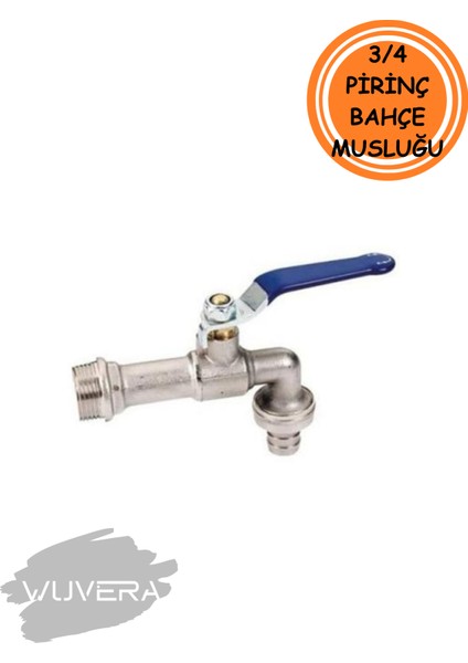 3/4” Pirinç Bahçe Musluğu – Krom Kaplama, Yüksek Debi & Dış Mekan Dayanıklılığı