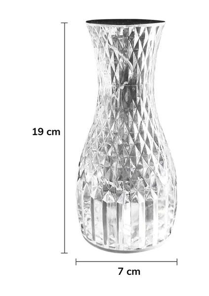 Sürahi Model USB Şarjlı Kumandalı 16 Farklı Işık Modlu Masa Üstü Kristal Akrilik Lamba LED (5047)