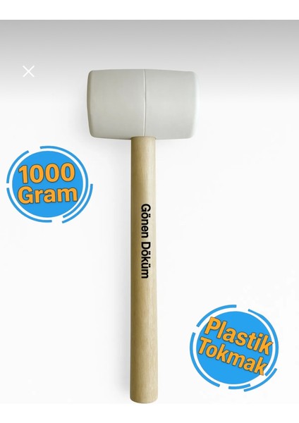 Ahşap Saplı Mermer Fayans Karo Seramik Tokmak Plastik 1000 Gram