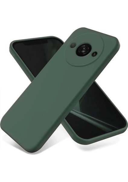 Xiaomi Redmi A3 4g Kılıf First Silikon - Koyu Yeşil Glstd
