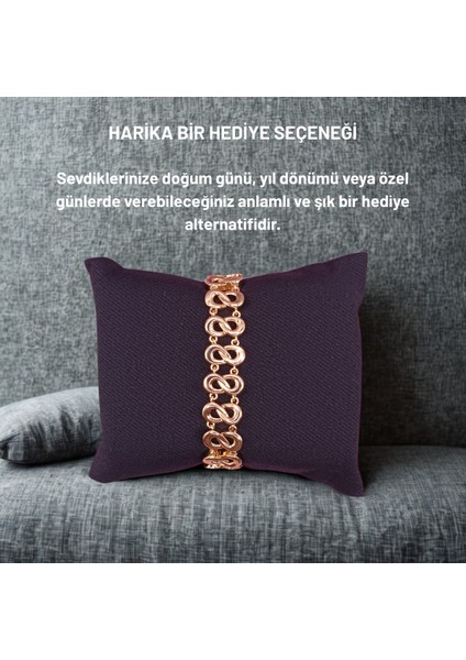 Altın Rengi Çelik Halka Detaylı Şık Bileklik, Kuyumcu Model Vip Kararmaz ve Solmaz Bileklik indirimleri