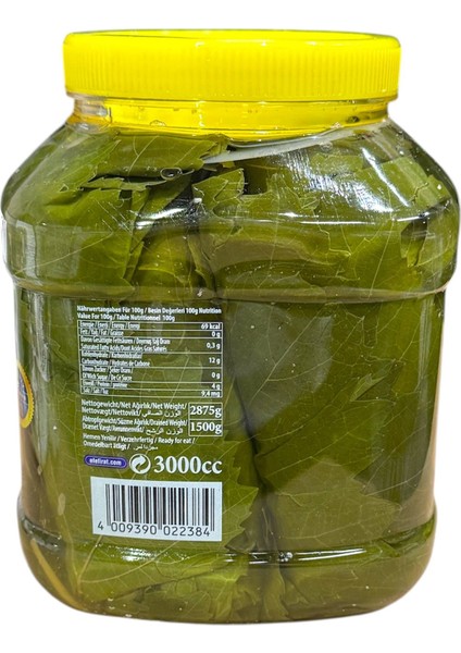 Salamura Üzüm Yaprağı 3000gr
