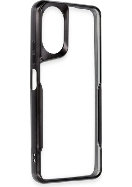 Realme 12 Lite Kılıf Boyi Silikon Kapak - Siyah Glstd