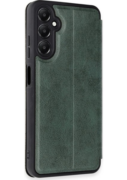 Samsung Galaxy A35 5g Kılıf Flip Cover - Koyu Yeşil Glstd