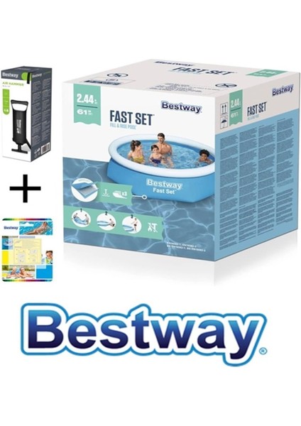 Büyük Şişme Havuz 2.44 M X 61 Cm