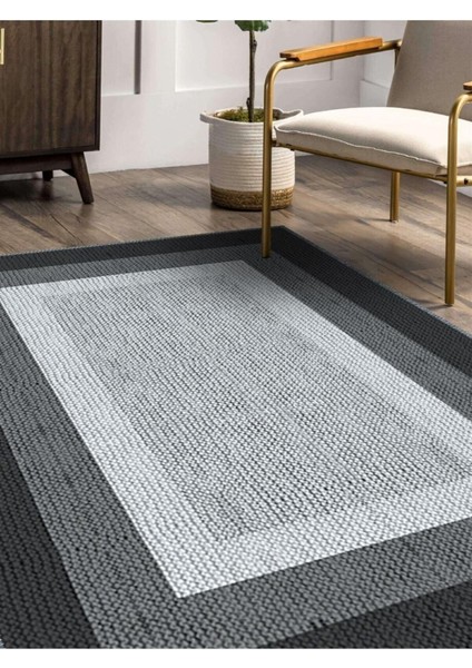 Füme Gri Çerçeve, Dokuma Taban Dekoratif Şönil Ks-Dkm-39