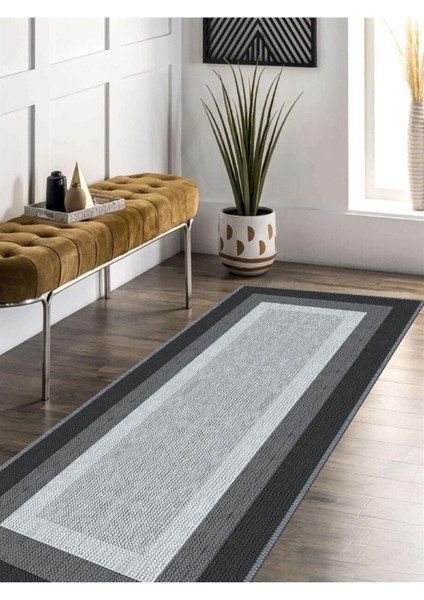 Füme Gri Çerçeve, Dokuma Taban Dekoratif Şönil Ks-Dkm-39