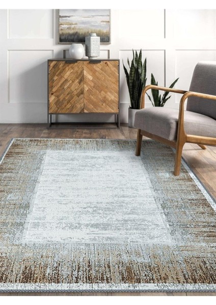Wintage Eskitme Desenli Halı, Dokuma Taban Dekoratif Şönil Ks-Dkm-11