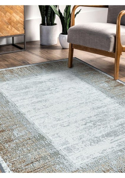 Wintage Eskitme Desenli Halı, Dokuma Taban Dekoratif Şönil Ks-Dkm-11