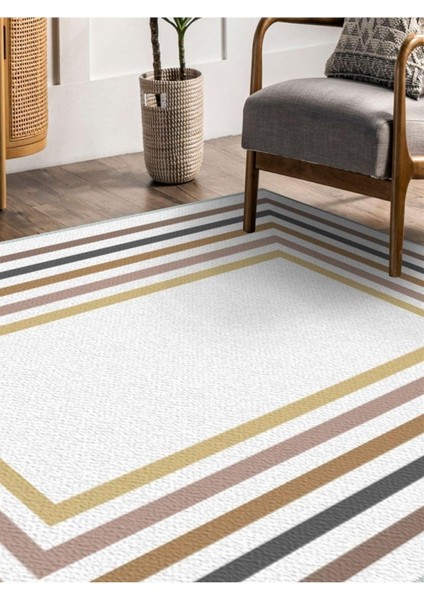 Soft Renkli Desenli Halı, Dokuma Taban Dekoratif Şönil KS-DKM-100