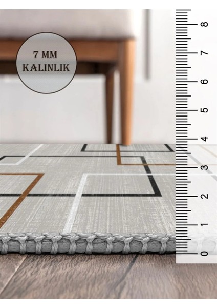 Modern Desenli Halı, Dokuma Taban Dekoratif Şönil Ks-Dkm-41