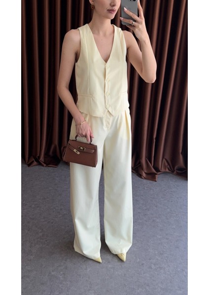 Butter Yellow Yelek-Pantolon Takım