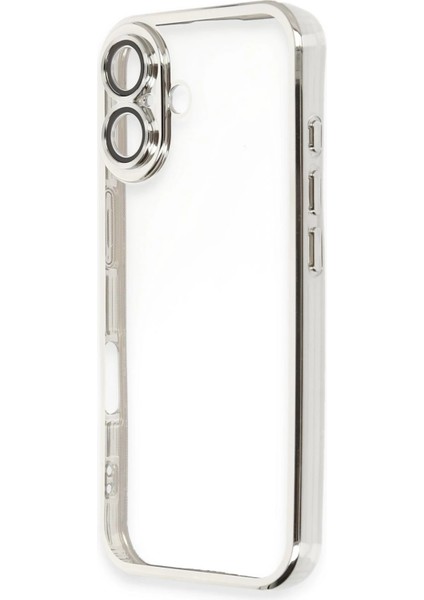 Apple iPhone 16 Kılıf Razer Lensli Silikon - Gümüş Glstd