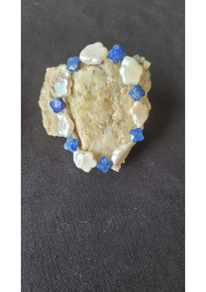 Lapis Lazuli & Barok Inci Bileklik – Dişil Enerji ve Ruhsal Yükseliş | Doğal Taş, 18 cm
