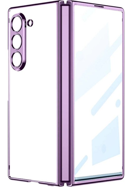 Samsung Galaxy Z Fold 5 Kılıf Fold Element Kapak - Mor Glstd