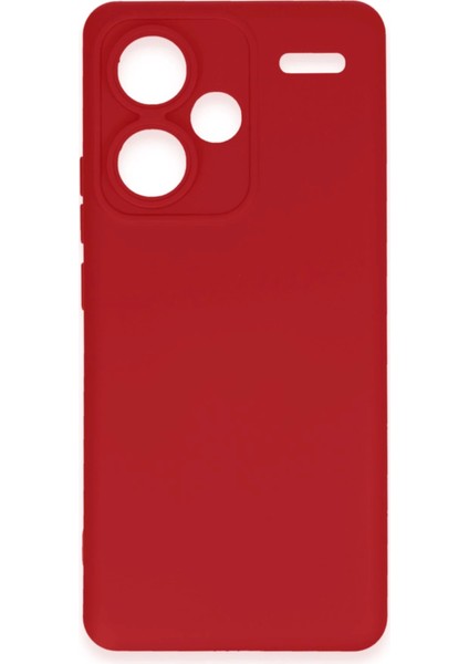 Xiaomi Redmi Note 13 Pro Plus Kılıf Nano Içi Kadife Silikon - Kırmızı Glstd