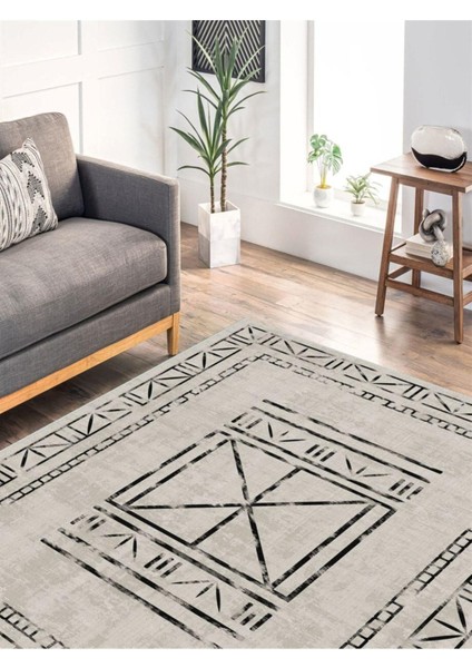 Modern Desenli Halı, Dokuma Taban Dekoratif Şönil