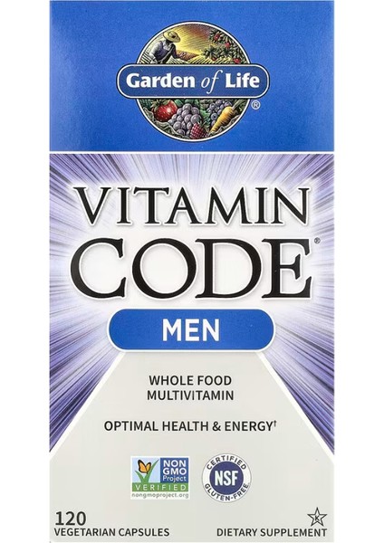 Vitamin Code®, Whole Food Multivitamin For Men, 120 Vegetarian Capsules