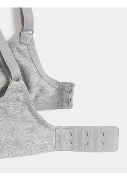 3'lü Balensiz Pamuklu T-Shirt Sütyeni Seti modelleri