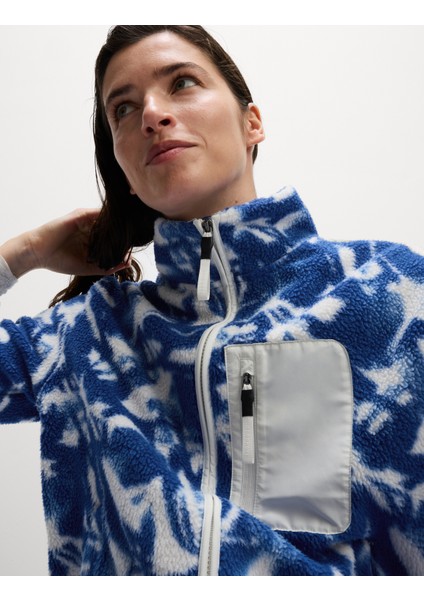 Baskılı Borg Fermuarlı Fleece Ceket fiyatları