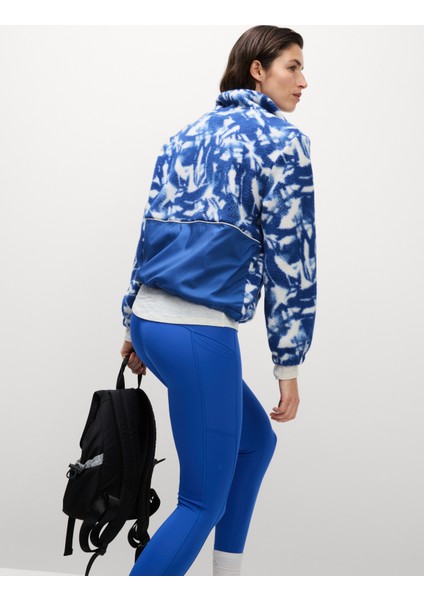 Baskılı Borg Fermuarlı Fleece Ceket fırsatları